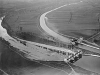 Stauwehr und Neckarkanal (Okt. 1929, StadtA HN)