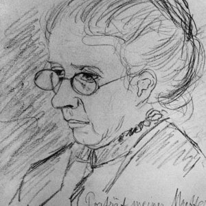 Heuss zeichnete Portrait seiner Mutter (1903, FaH)