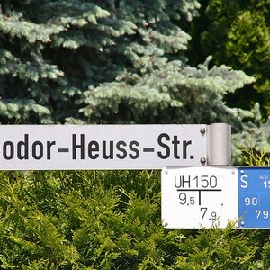 Straßenschild: Theodor-Heuss-Straße  (2013, UM)