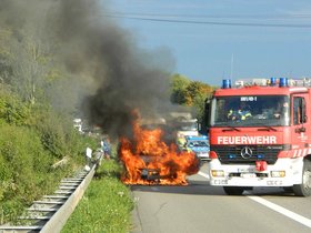 Brandeinsatz der Feuerwehr (Okt. 2014, FW)