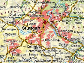 Karte von Baden-Württemberg zum Vergrößern (LGL)